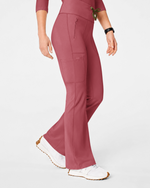 High-Rise Flare Scrub Legging Berry Spice