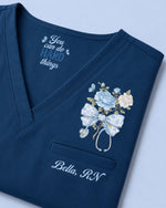 Personalized Name And Job Title Nurse You Can Do Hard Things Stethoscope Bow With Flower Top