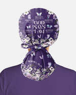 Personalized Name God Says I Am Bible Verse Floral Pattern Christian Gift For Nurse Cap