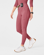 High-Rise Scrub Legging Berry Spice