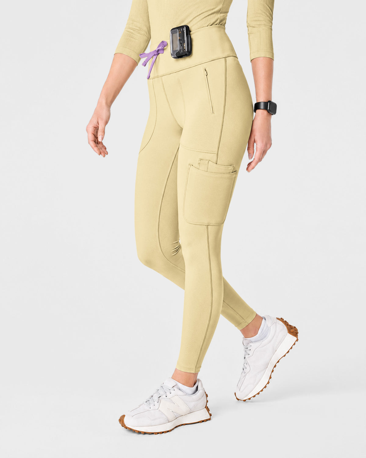 High-Rise Scrub Legging Butter Yellow