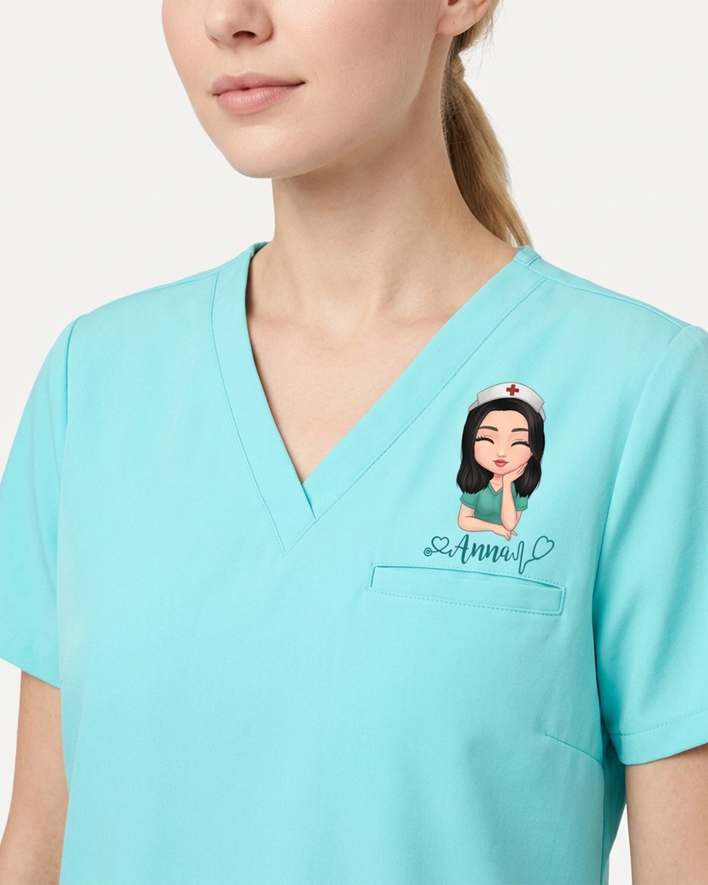 Personalized Name, Specialty And Nurse Never Forget The Difference You Make Heartbeat Stethoscope Gift For Colleague Top