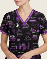 Personalized Name The Lord Gives Me Strength Bible Quote Pattern Christian Nurse Top