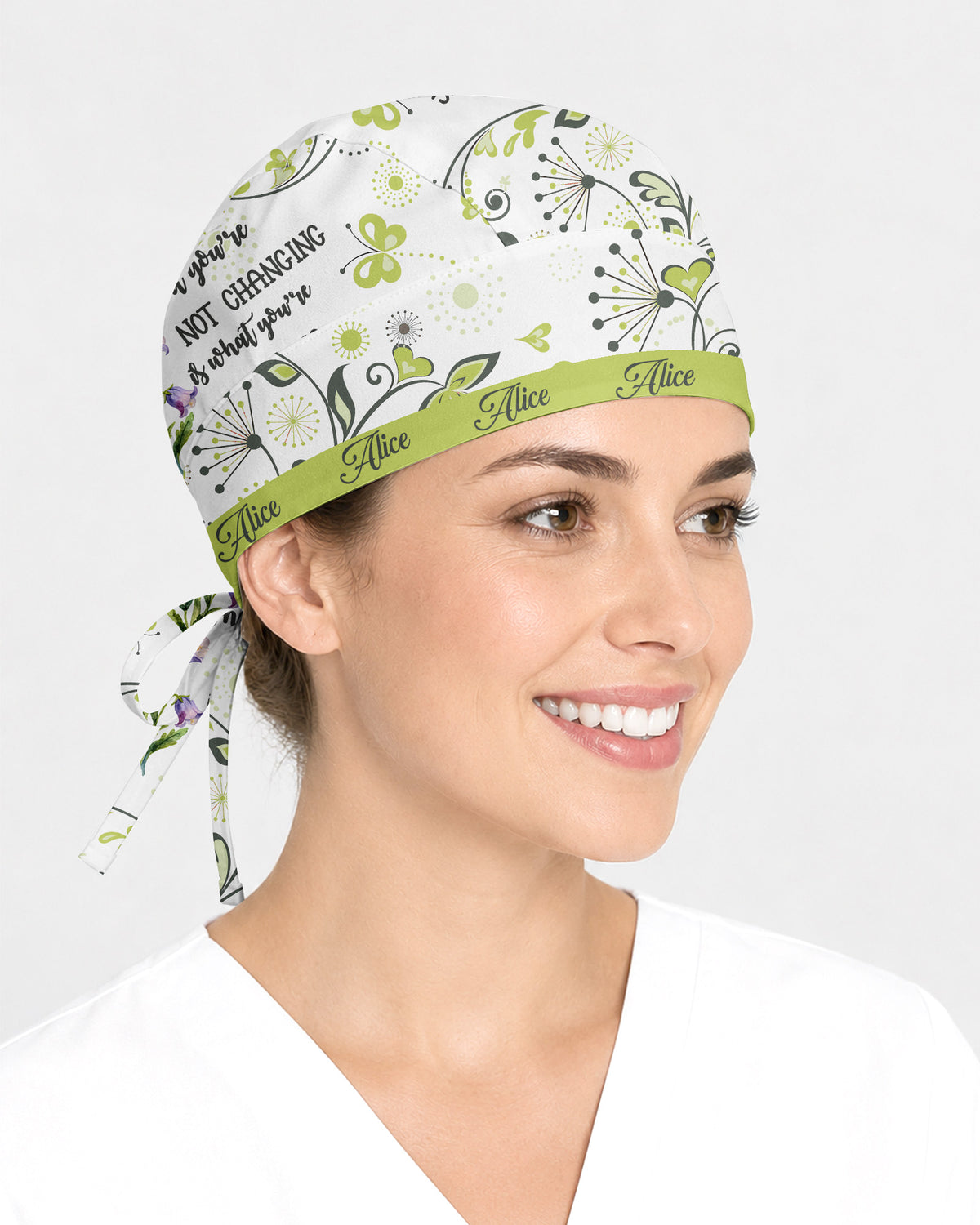 Personalized Name And Birth Month Flower What You're Not Changing Is What You're Choosing Gift For Nurse Cap