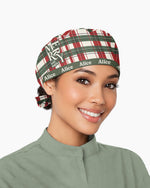 Personalized Name And Job Title Merry And Bright Plaid Pattern Christmas Gift For Nurse Cap