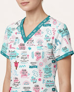 Personalized Name The Lord Gives Me Strength Bible Quote Pattern Christian Nurse Top