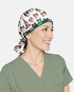 Personalized Name Is This Jolly Enough Christmas Stethoscope Bow Pattern Gift For Nurse Cap