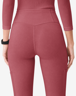 High-Rise Flare Scrub Legging Berry Spice