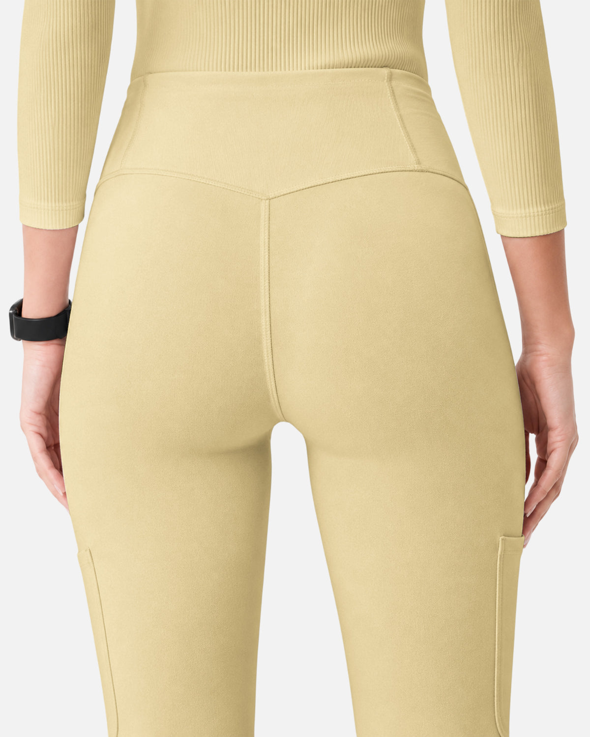 High-Rise Flare Scrub Legging Butter Yellow