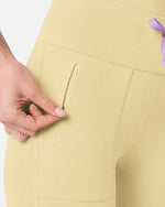 High-Rise Flare Scrub Legging Butter Yellow
