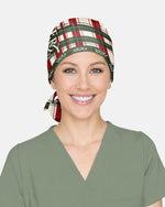 Personalized Name And Job Title Merry And Bright Plaid Pattern Christmas Gift For Nurse Cap