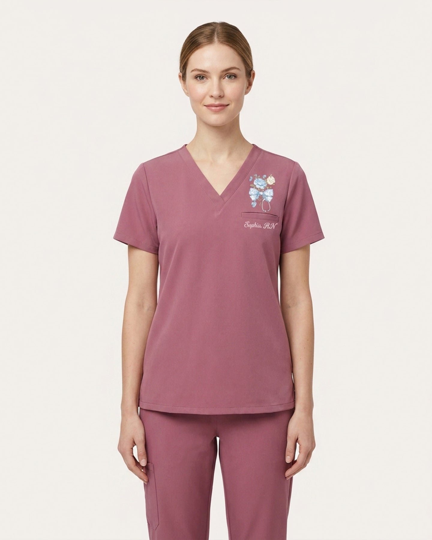 Personalized Name And Job Title Nurse You Can Do Hard Things Stethoscope Bow With Flower Top
