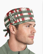 Personalized Name And Job Title Merry And Bright Plaid Pattern Christmas Gift For Nurse Cap