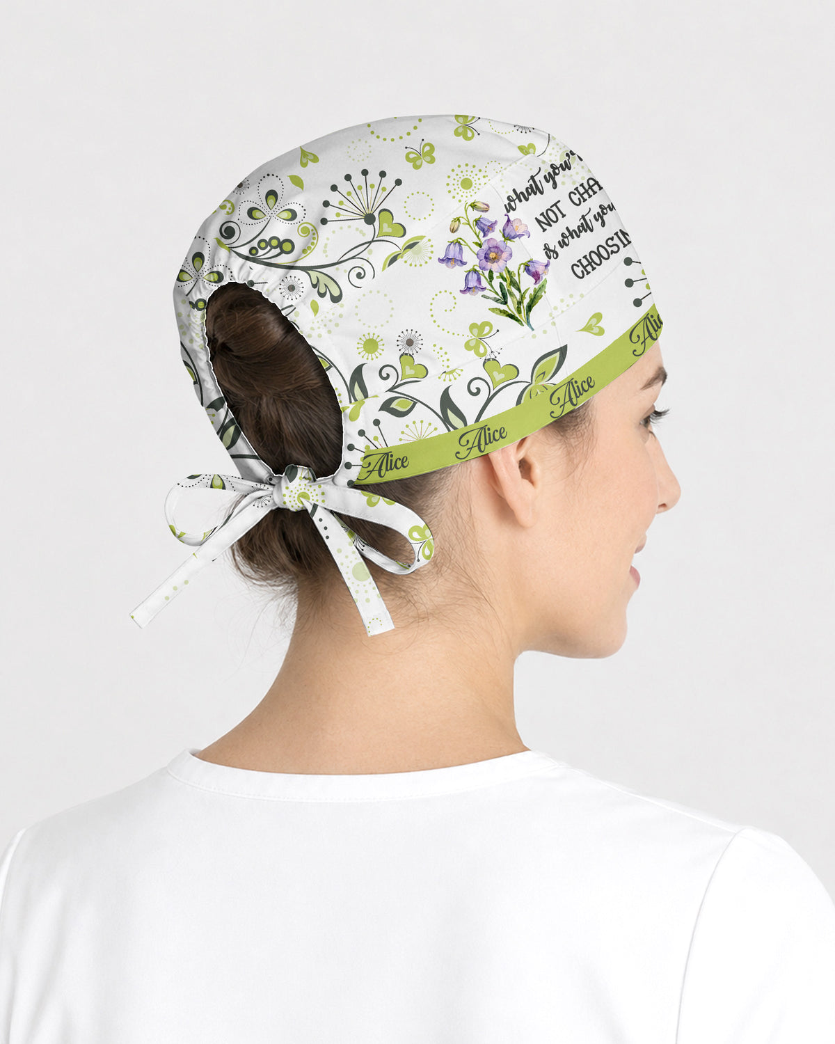Personalized Name And Birth Month Flower What You're Not Changing Is What You're Choosing Gift For Nurse Cap