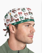 Personalized Name Is This Jolly Enough Christmas Stethoscope Bow Pattern Gift For Nurse Cap
