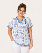 Personalized Name Nurse Christian Prayer Jesus Flower Cross Bible Quote Pattern Top