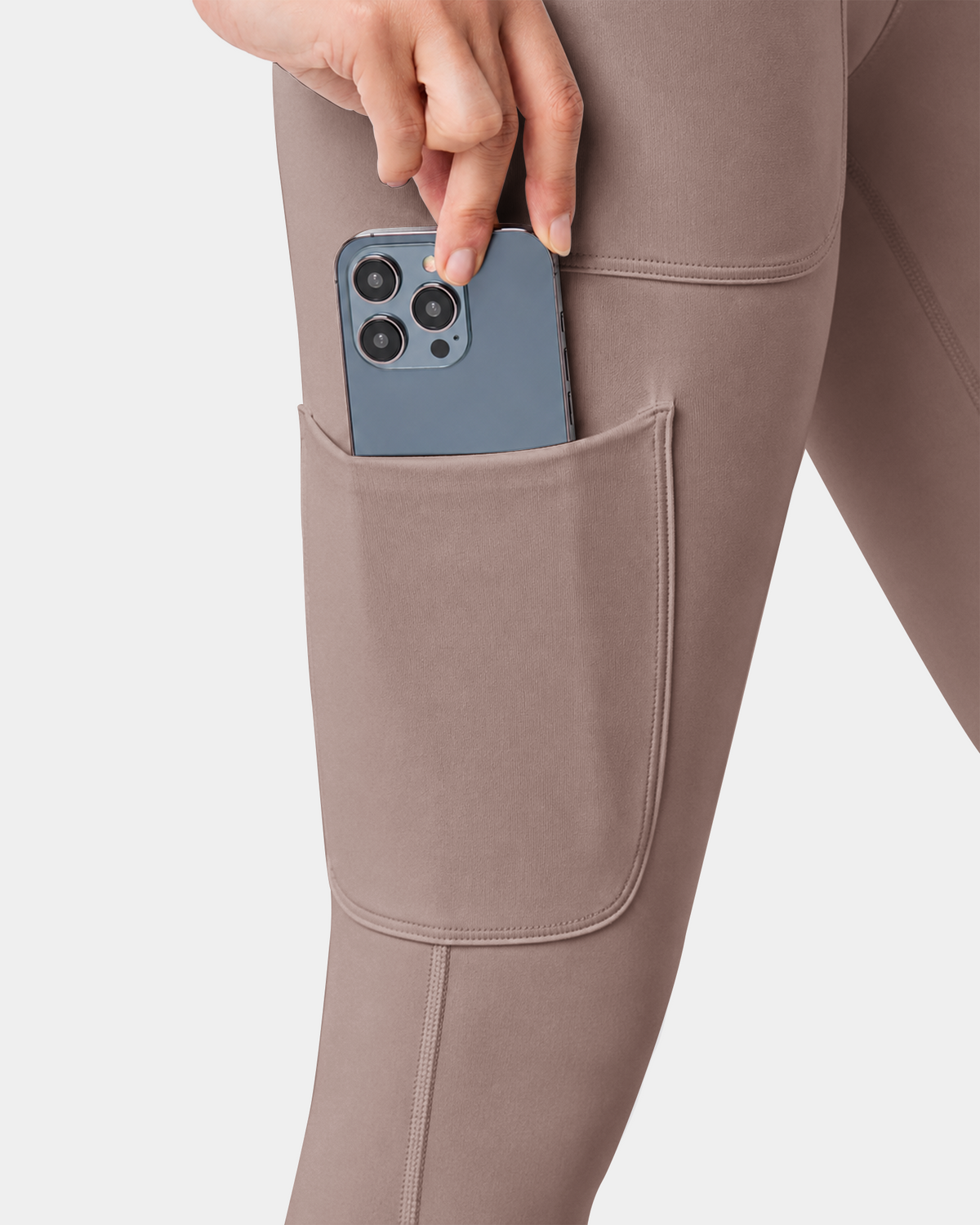 High-Rise Scrub Legging Smokey Taupe