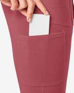 High-Rise Flare Scrub Legging Berry Spice