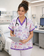 Personalized Name And Specialty God Says I Am Nurse Bible Pattern Top