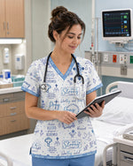 Personalized Name Nurse Christian Prayer Jesus Flower Cross Bible Quote Pattern Top