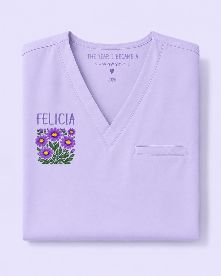 Personalized Birth Month Flower, Name & Year The Year I Became A Nurse Hidden Message Gift For Nurse Nursing Student Top