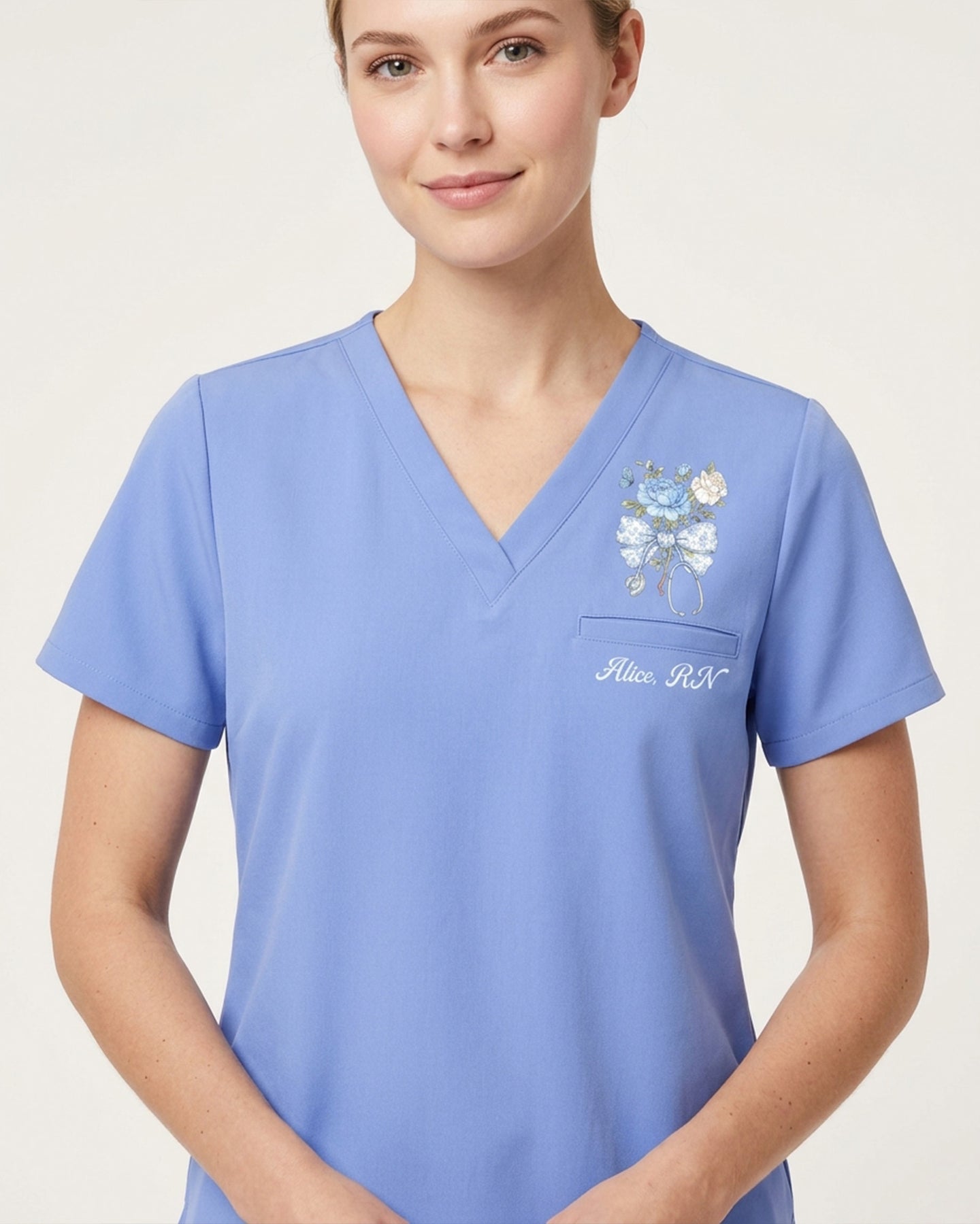 Personalized Name And Job Title Nurse You Can Do Hard Things Stethoscope Bow With Flower Top