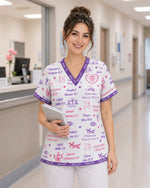 Personalized Name And Specialty God Says I Am Nurse Bible Pattern Top