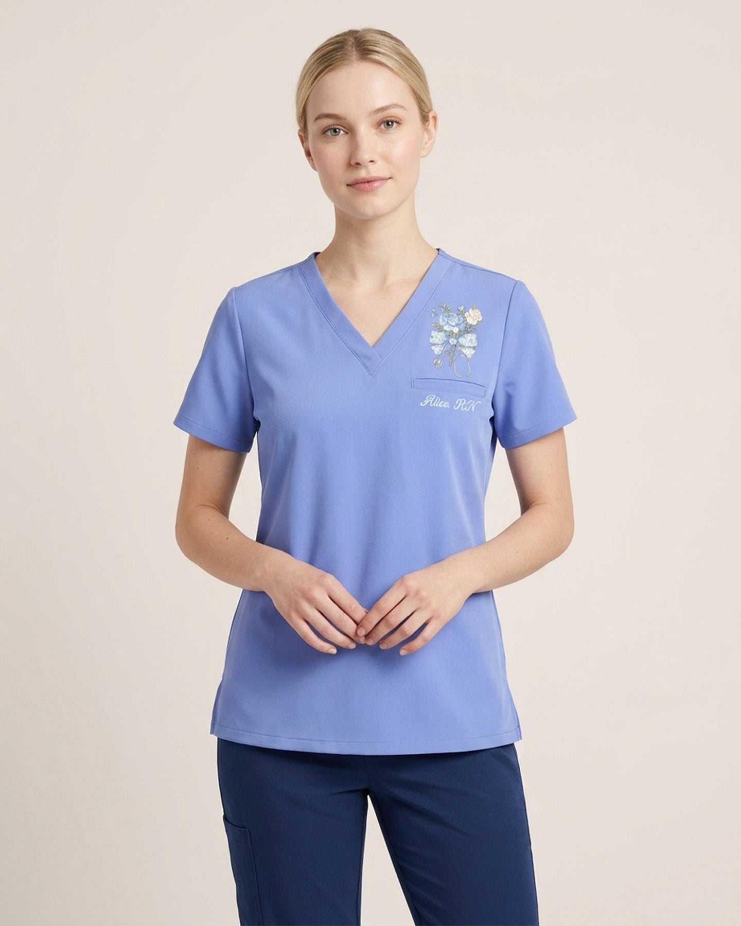 Personalized Name And Job Title Nurse You Can Do Hard Things Stethoscope Bow With Flower Top