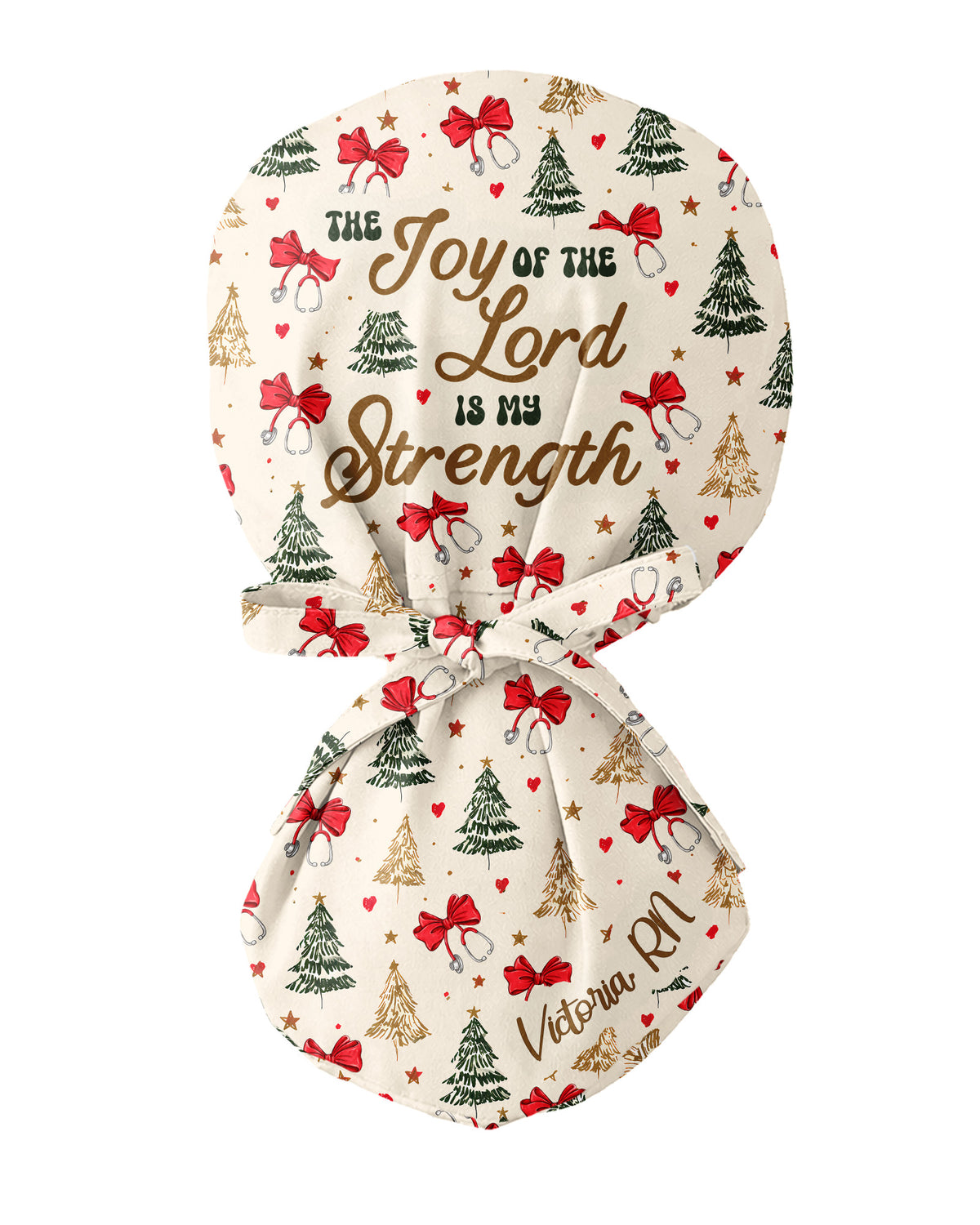 Personalized Job Title And Year The Joy Of The Lord Is My Strength Christian Christmas Gift For Nurse Cap