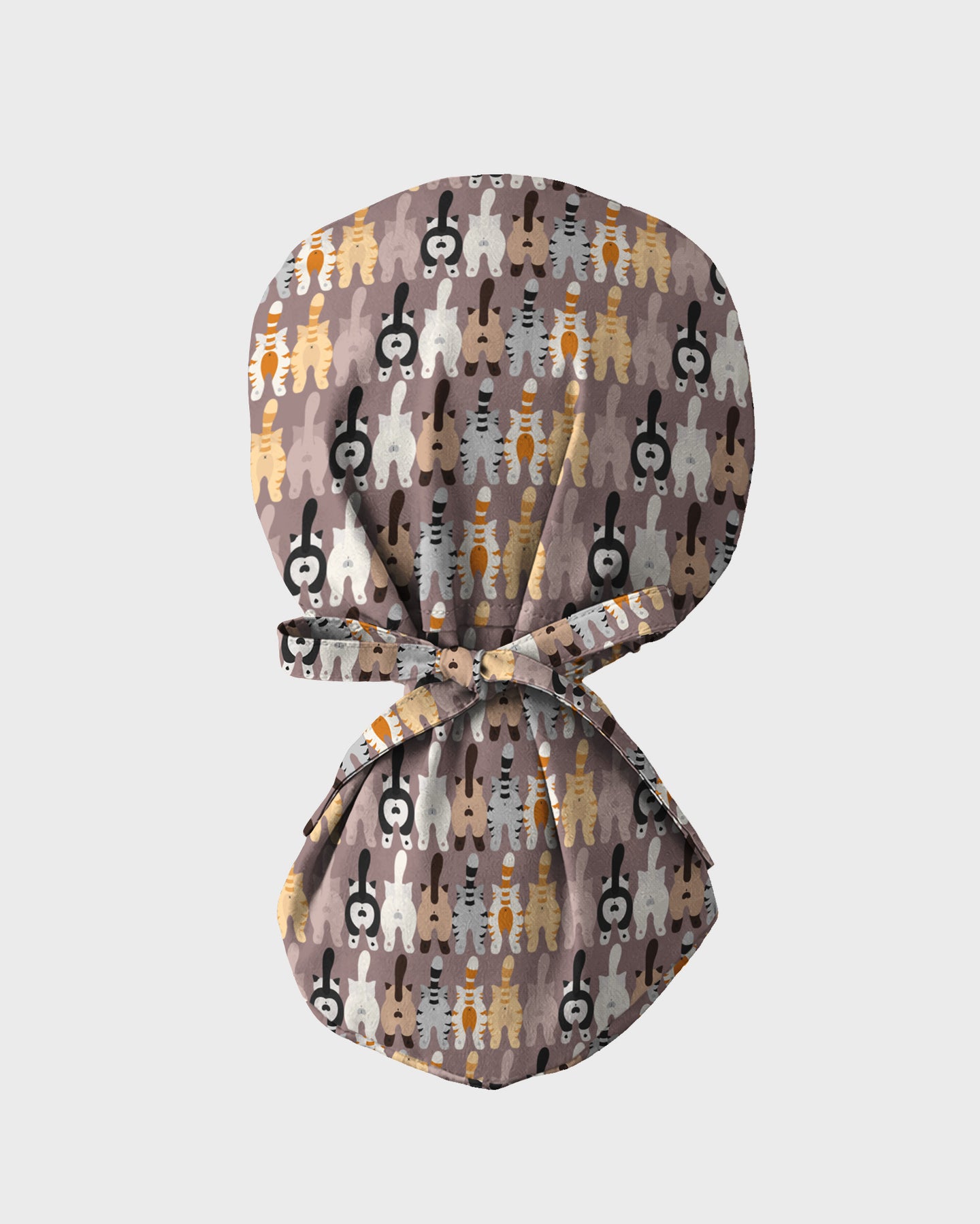 Cute Cartoon Cat Butt Repeat Pattern Scrub Cap