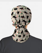 Black Cat Christmas Nurse Festive Scrub Cap