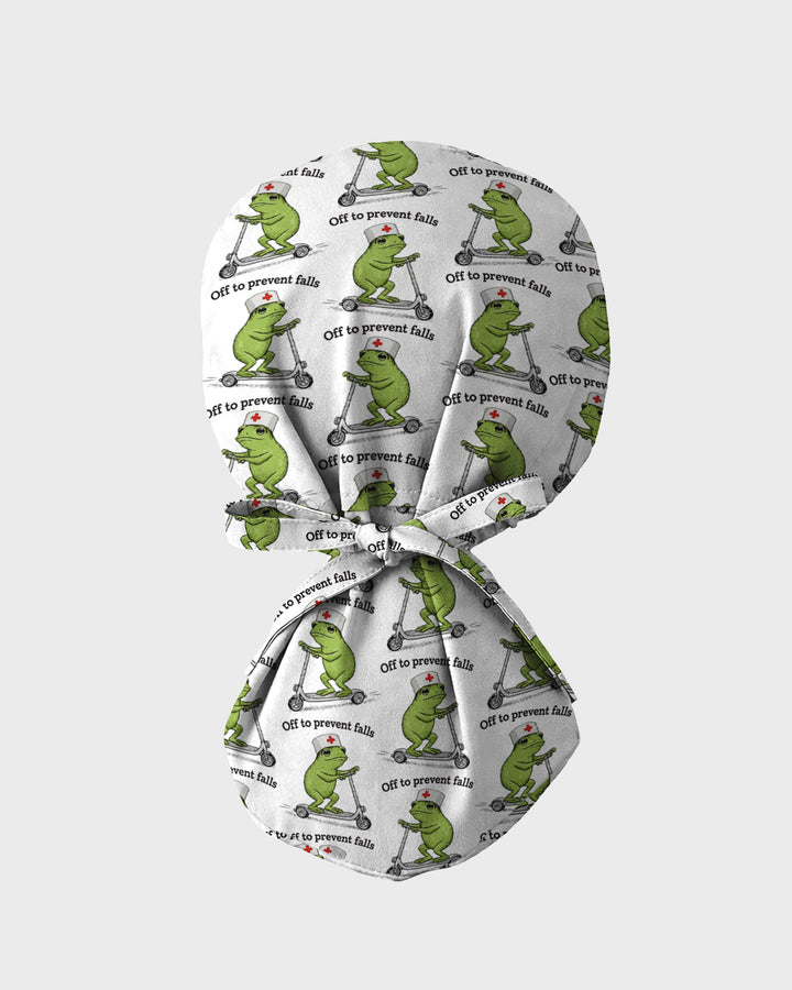 Off to Prevent Falls Funny Nurse Quote Scrub Cap