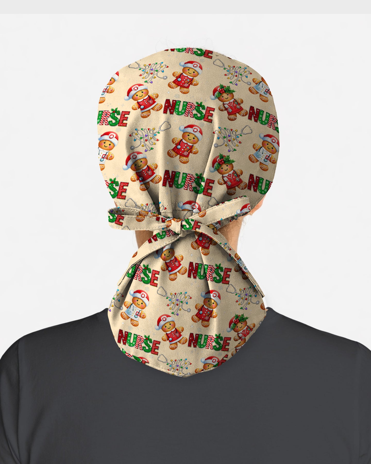 Gingerbread Nurse Christmas Holiday Cheer Scrub Cap