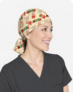 Gingerbread Nurse Christmas Holiday Cheer Scrub Cap