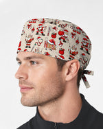 Nurse Claus Santa Holiday Cheer Scrub Cap