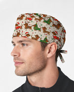 Christmas Dachshund Nurse Holiday Cheer Scrub Cap