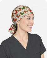 Christmas Dachshund Nurse Holiday Cheer Scrub Cap