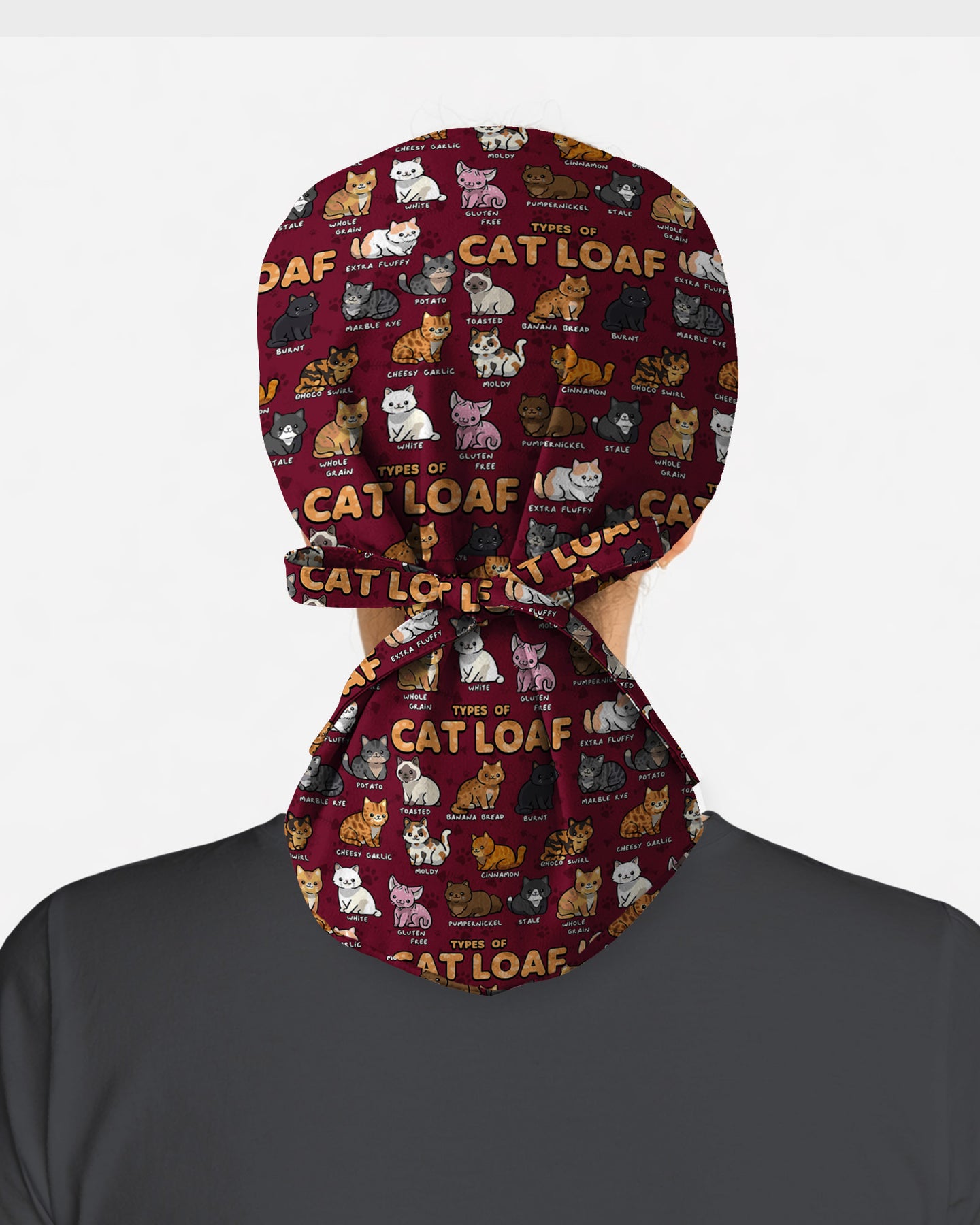 Cat Loaf Nurse Cute Feline Mood Scrub Cap