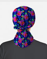 Neon Reindeer Christmas Cheer Glow Scrub Cap