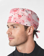 Cute Pig Playful Farm Friends Charm Scrub Cap