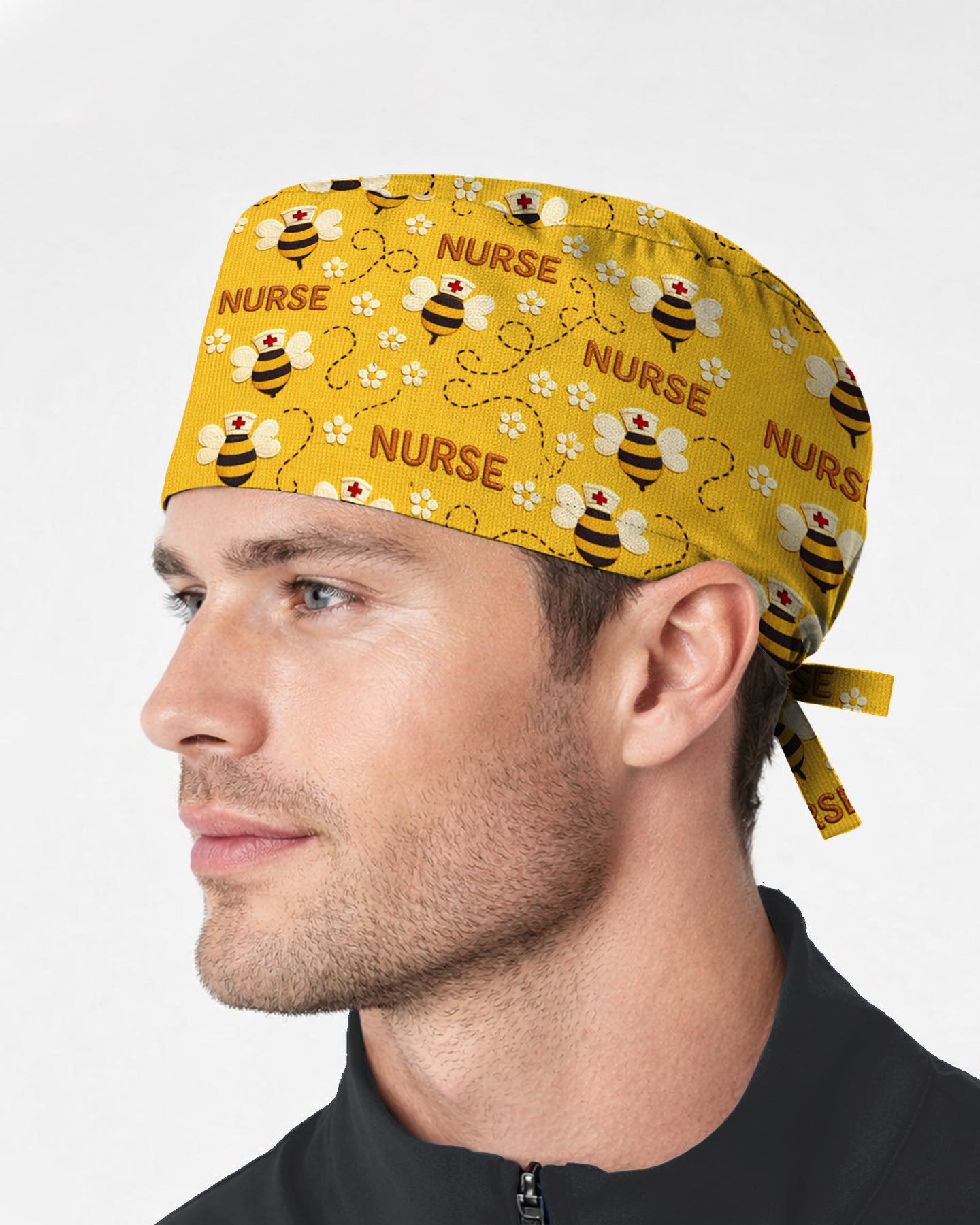 Honey Bee Cheerful Garden Buzz Scrub Cap