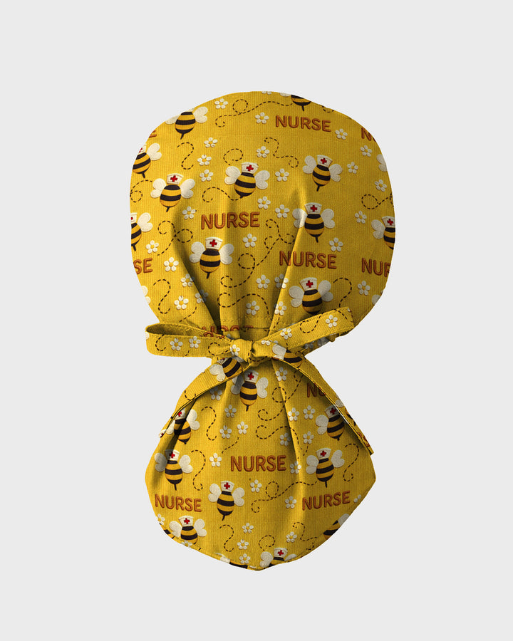 Honey Bee Cheerful Garden Buzz Scrub Cap