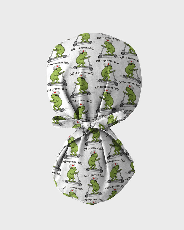Off to Prevent Falls Humor Vibes Scrub Cap