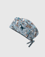 Cute Dog Print Veterinary Top Scrub Cap