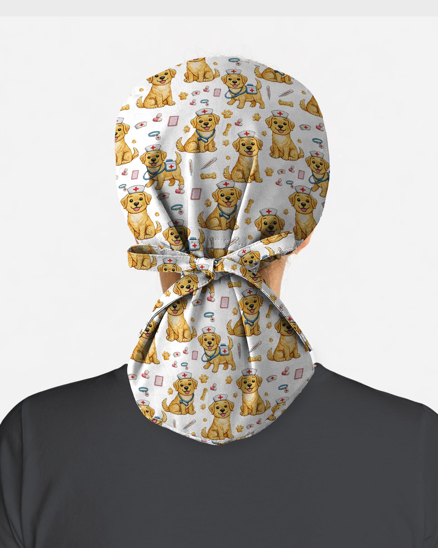 Cute Puppy Nurse Medical Scrub Cap