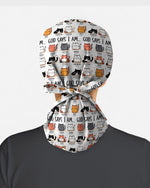 Cute Christian Cat God Says I Am Top Scrub Cap