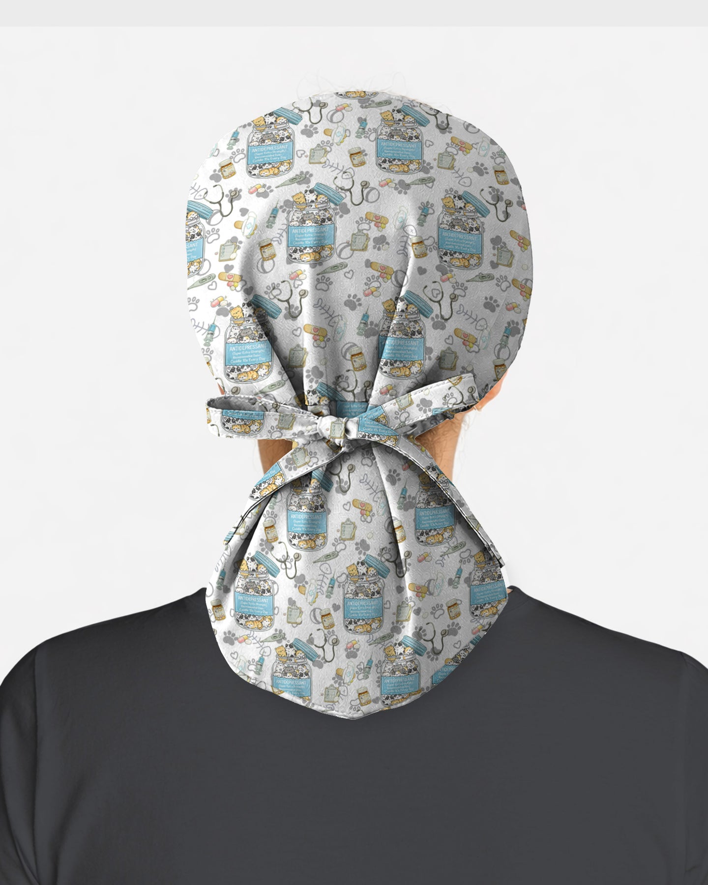 Antidepressant Cat Jar Scrub Cap