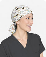 Coffee Cat Healthcare Art Scrub Cap