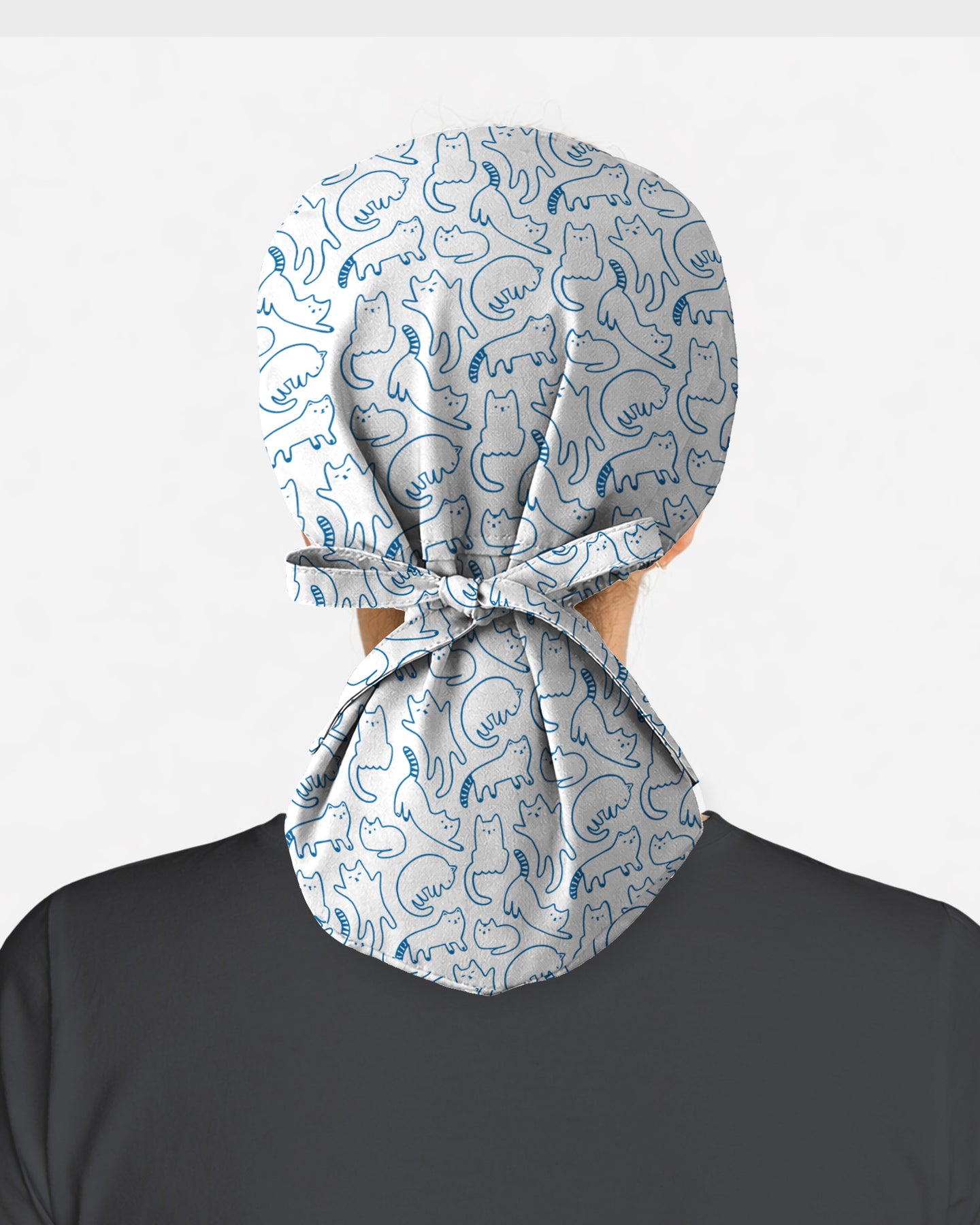 Artistic Cat Medical Illustration Scrub Cap