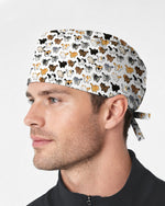Playful Cat Butt Healthcare Illustration Scrub Cap